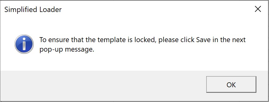 Unlockk warning - Simplified Loader Excel for Oracle Fusion Cloud ERP